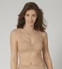 Triumph Modern Lace+Cotton Beha Zonder Beugel Beig