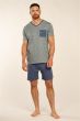 Eskimo Tijs Heren Short Pyjama s/s Grijs