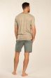 Eskimo Pars Heren Short Pyjama s/s Grijze Strepen