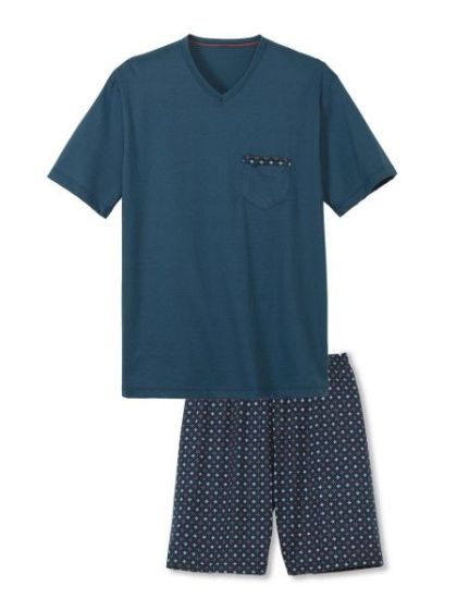 Calida Relax Imprint Short Pyjama s/s Sarag Blue