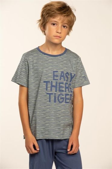 Eskimo Tijs Boys Short Pyjama s/s Grijs