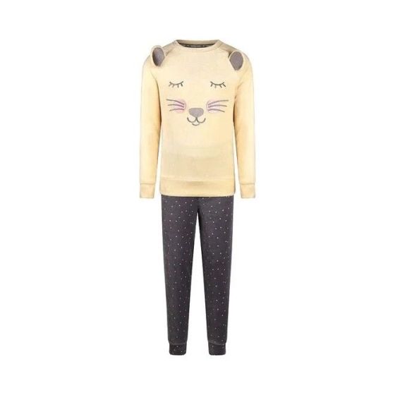 Charlie Choe Girls Q-Mouse Velours Pyjama l/s