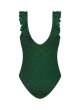 Beachlife Green Embroidery Voorgevormd Badpak