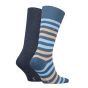 Tommy Hilfiger Men Duo Stripe Sock  2P Coast Blue